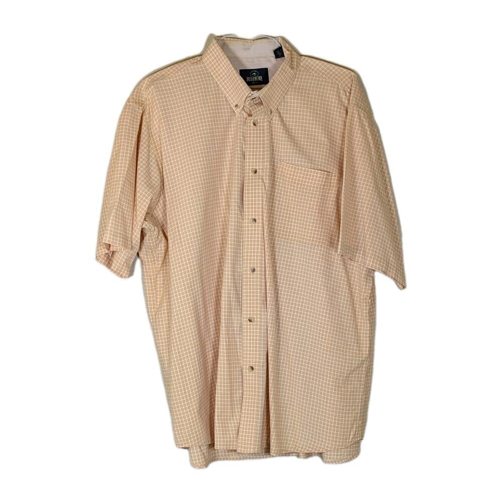 Men’s RedHead 2XL Cotton Plaid Short Sleeve Button Down Shirt
